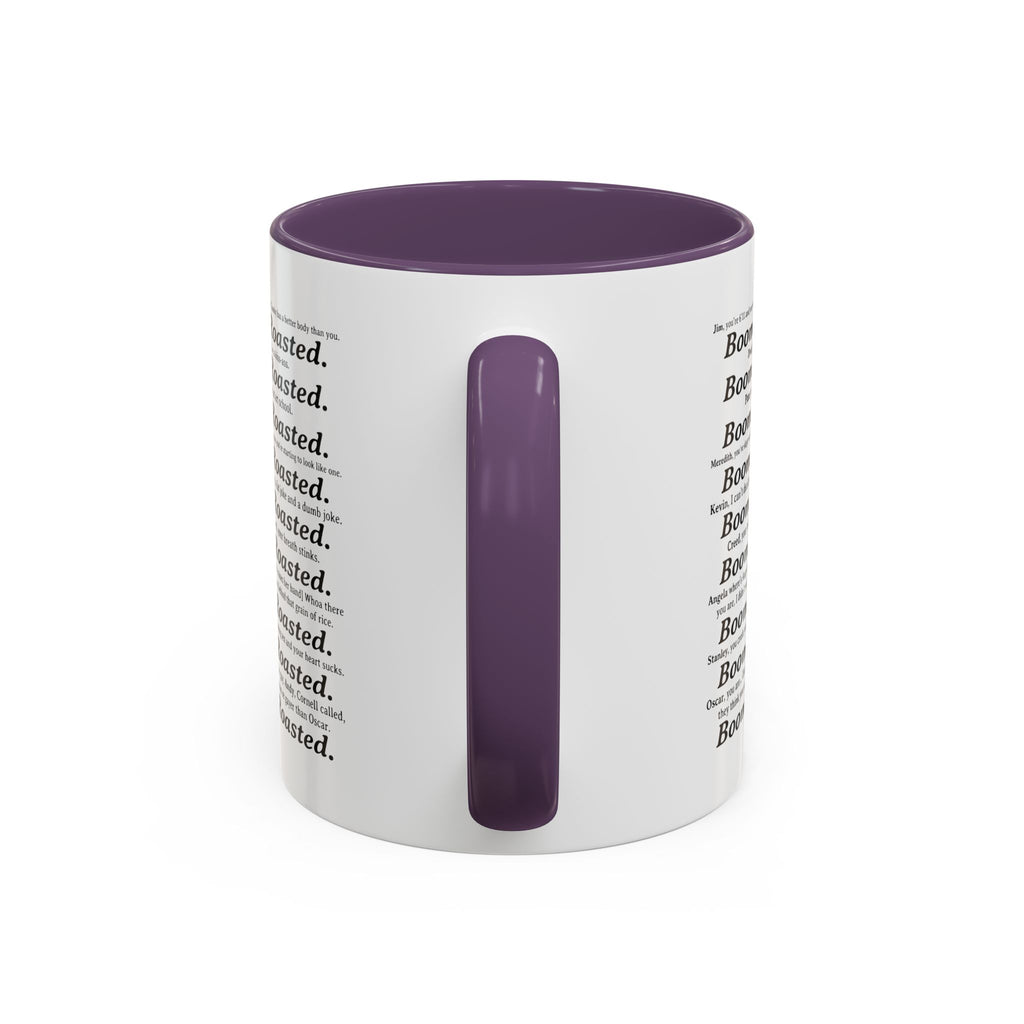 Boom. Roasted. Coffee Mug — Bold Text Accent Ceramic Cup (11/15oz)