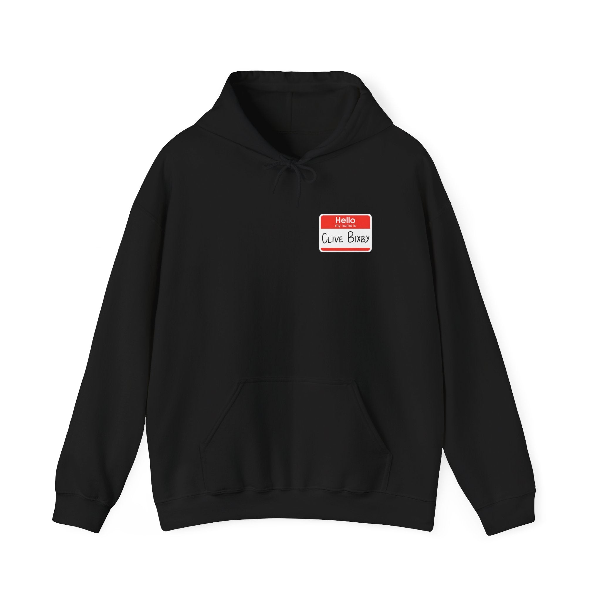 Hoodie - 'Hello, Clive Bixby' Name Tag Graphic Hoodie