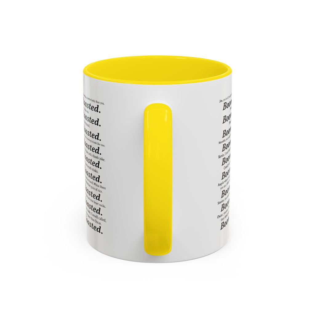 Boom. Roasted. Coffee Mug — Bold Text Accent Ceramic Cup (11/15oz)