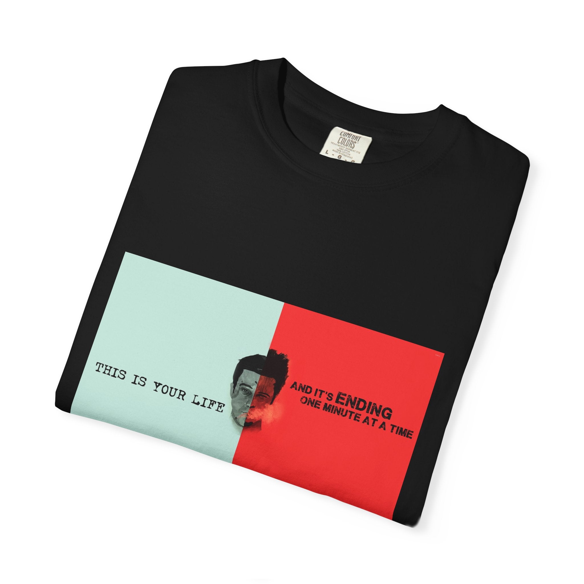 Fight Club T-Shirt — Retro Split-Color Design “This Is Your Life”