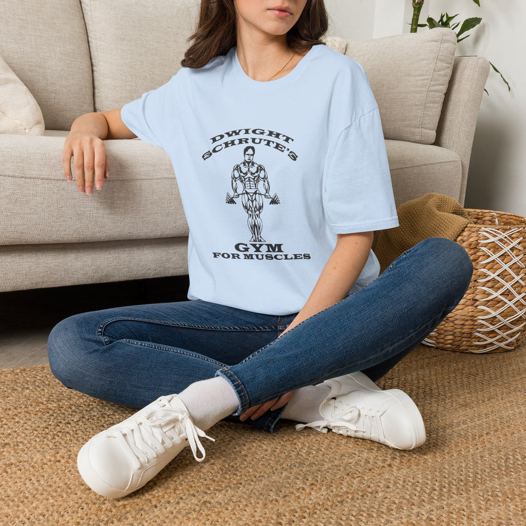 Dwight Schrute Gym T-Shirt — 'Gym For Muscles' Fitness Tee