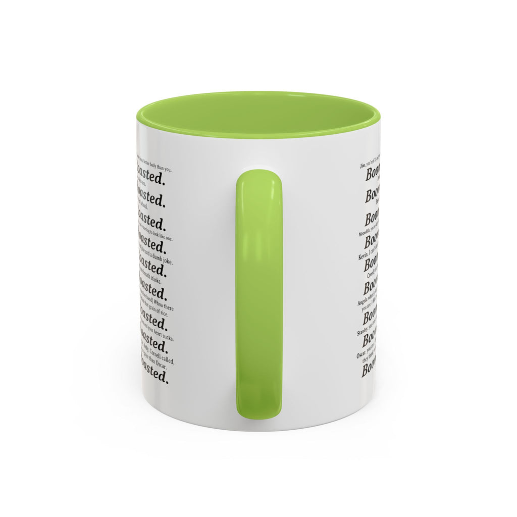 Boom. Roasted. Coffee Mug — Bold Text Accent Ceramic Cup (11/15oz)