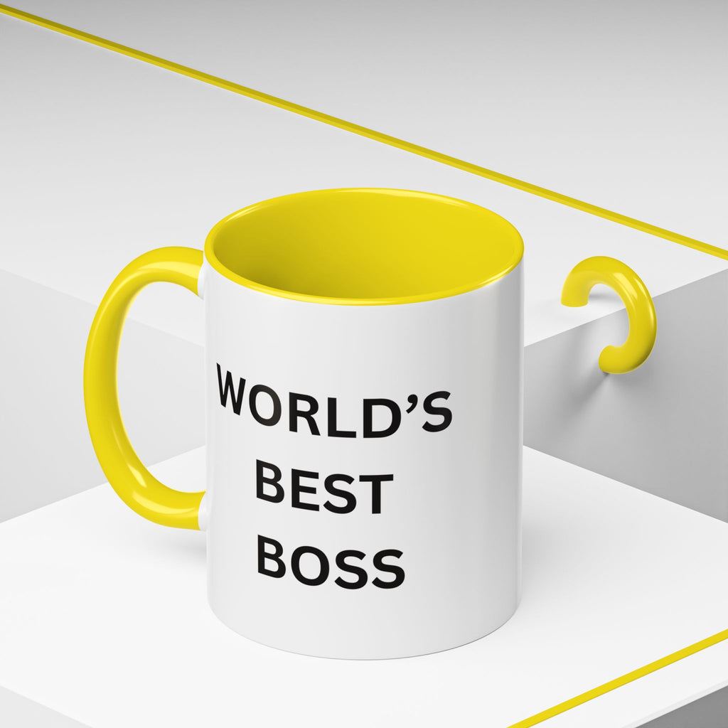 World's Best Boss Accent Coffee Mug