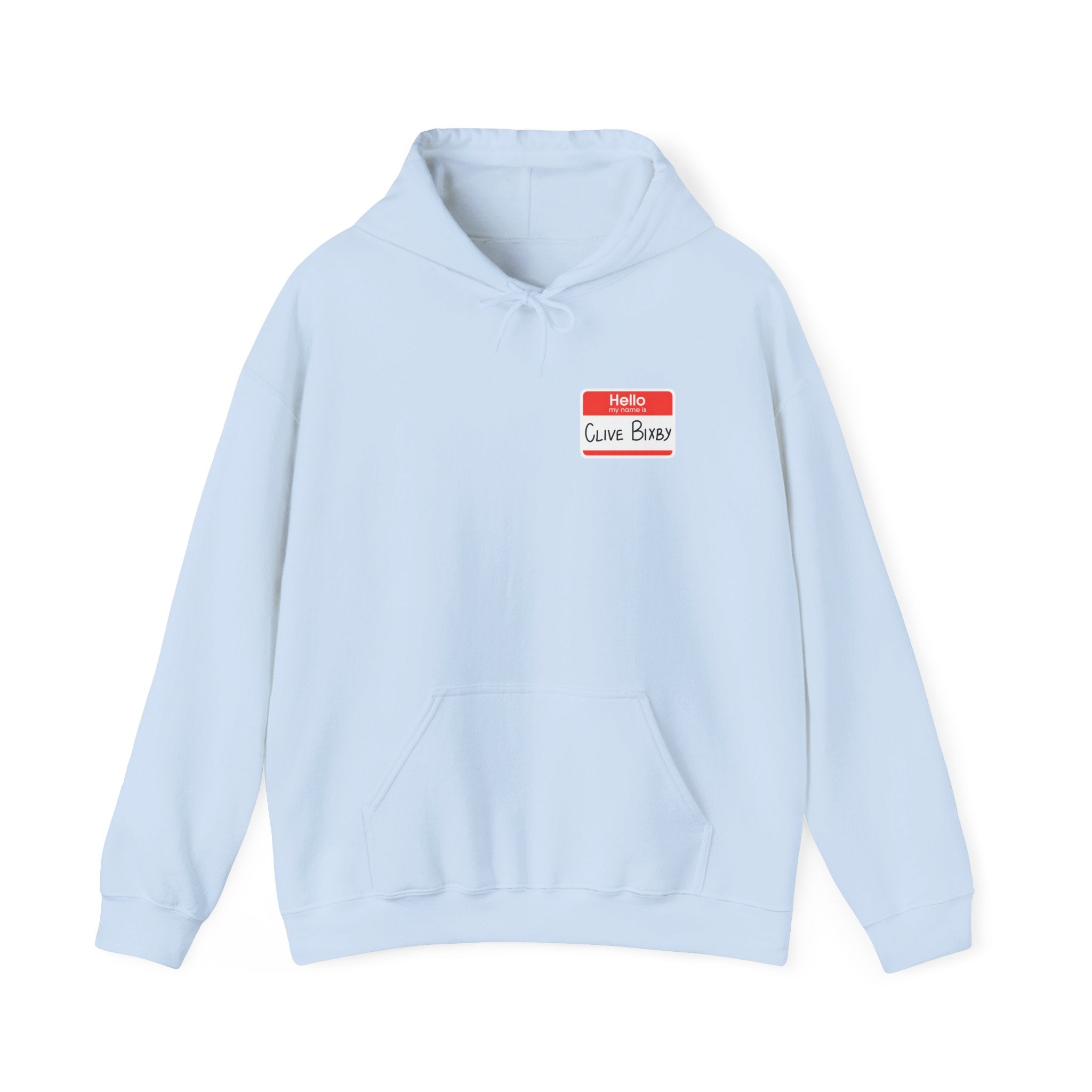 Hoodie - 'Hello, Clive Bixby' Name Tag Graphic Hoodie