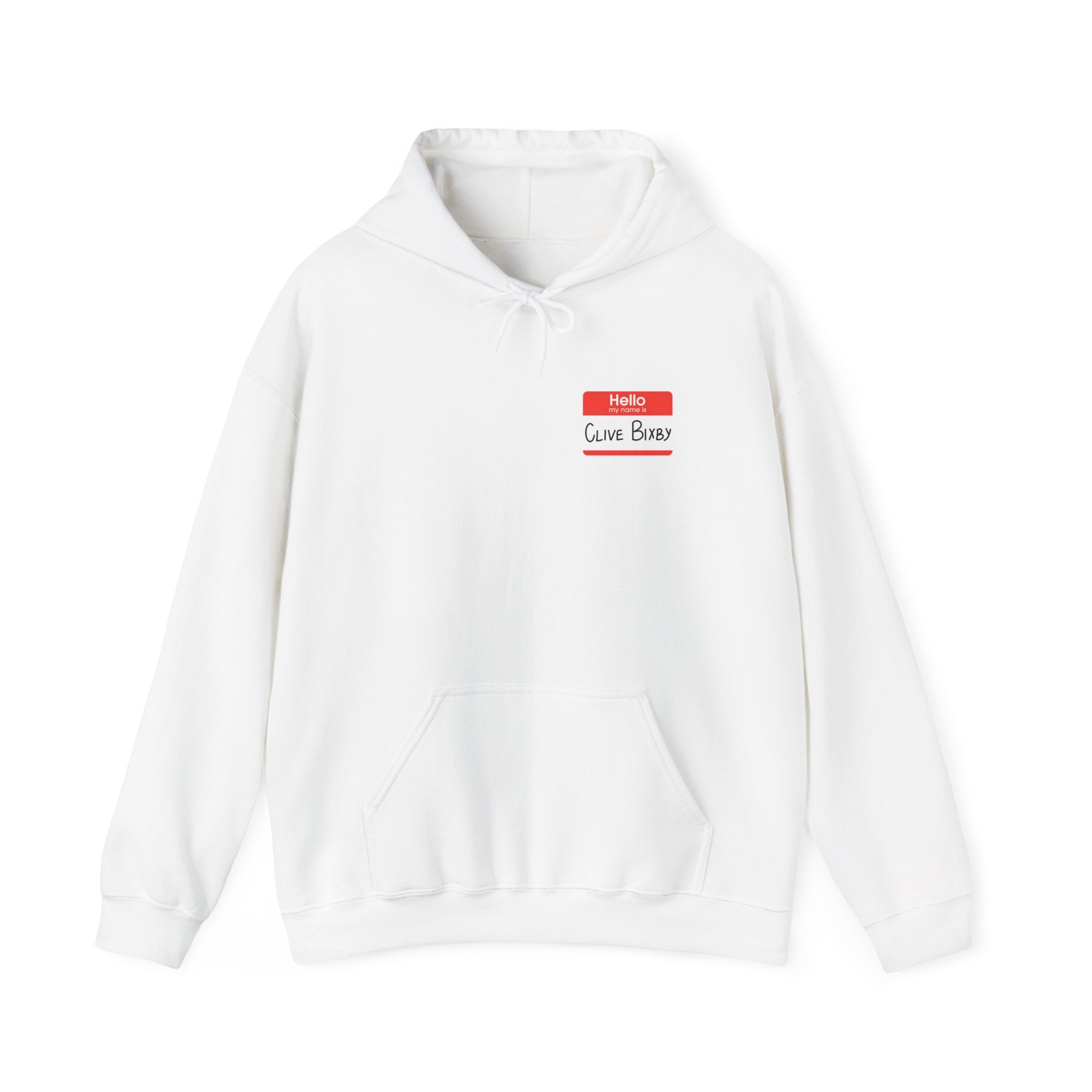 Hoodie - 'Hello, Clive Bixby' Name Tag Graphic Hoodie