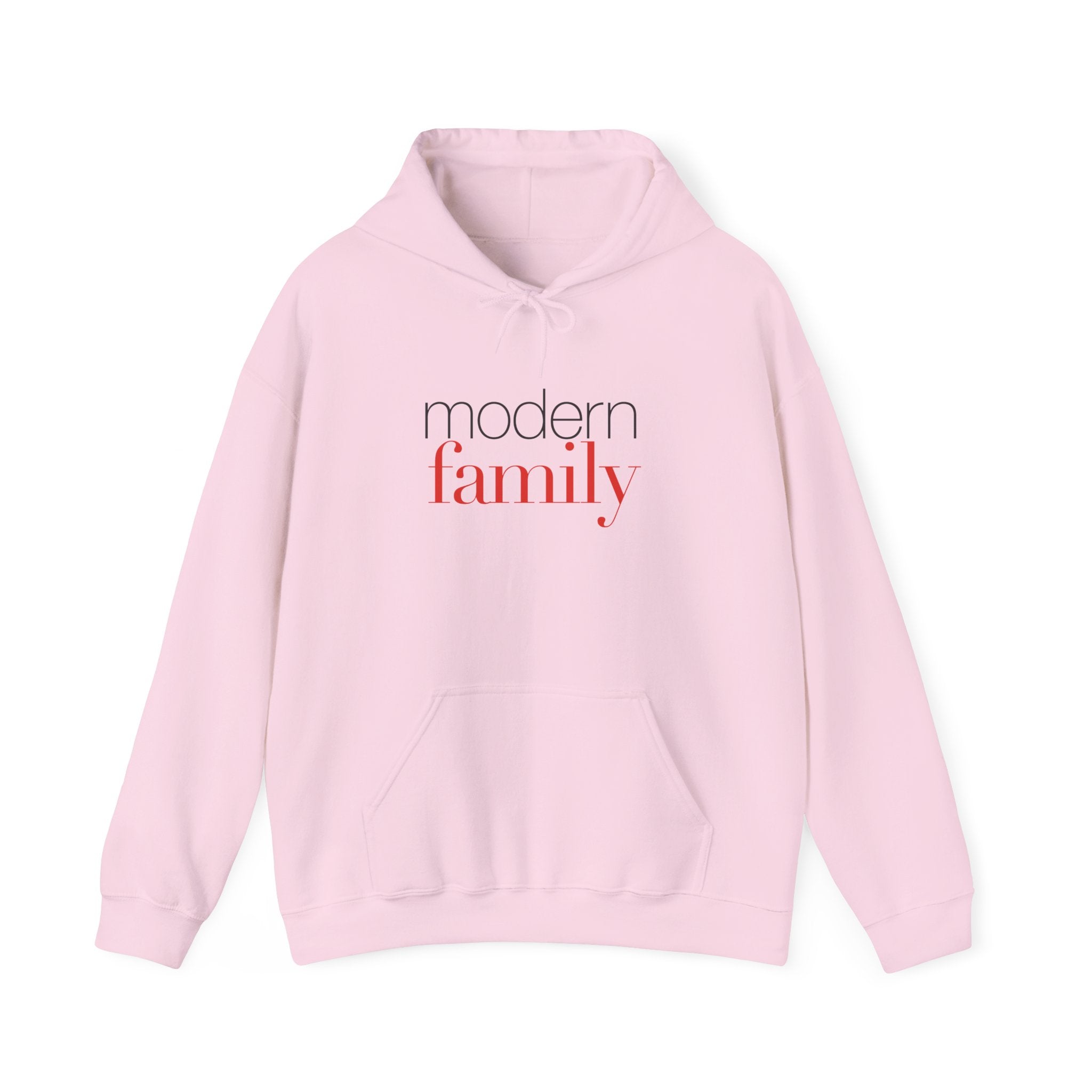 Modern Family Hoodie — Minimal Script Logo Pullover