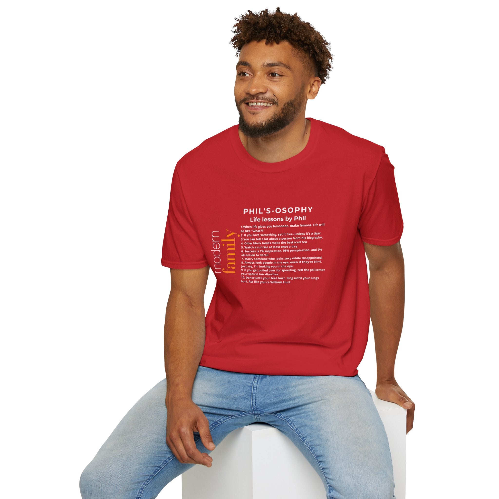 Philosophy modern family T-Shirt — "Phil's-osophy: Life Lessons by Phil" Minimalist Tee