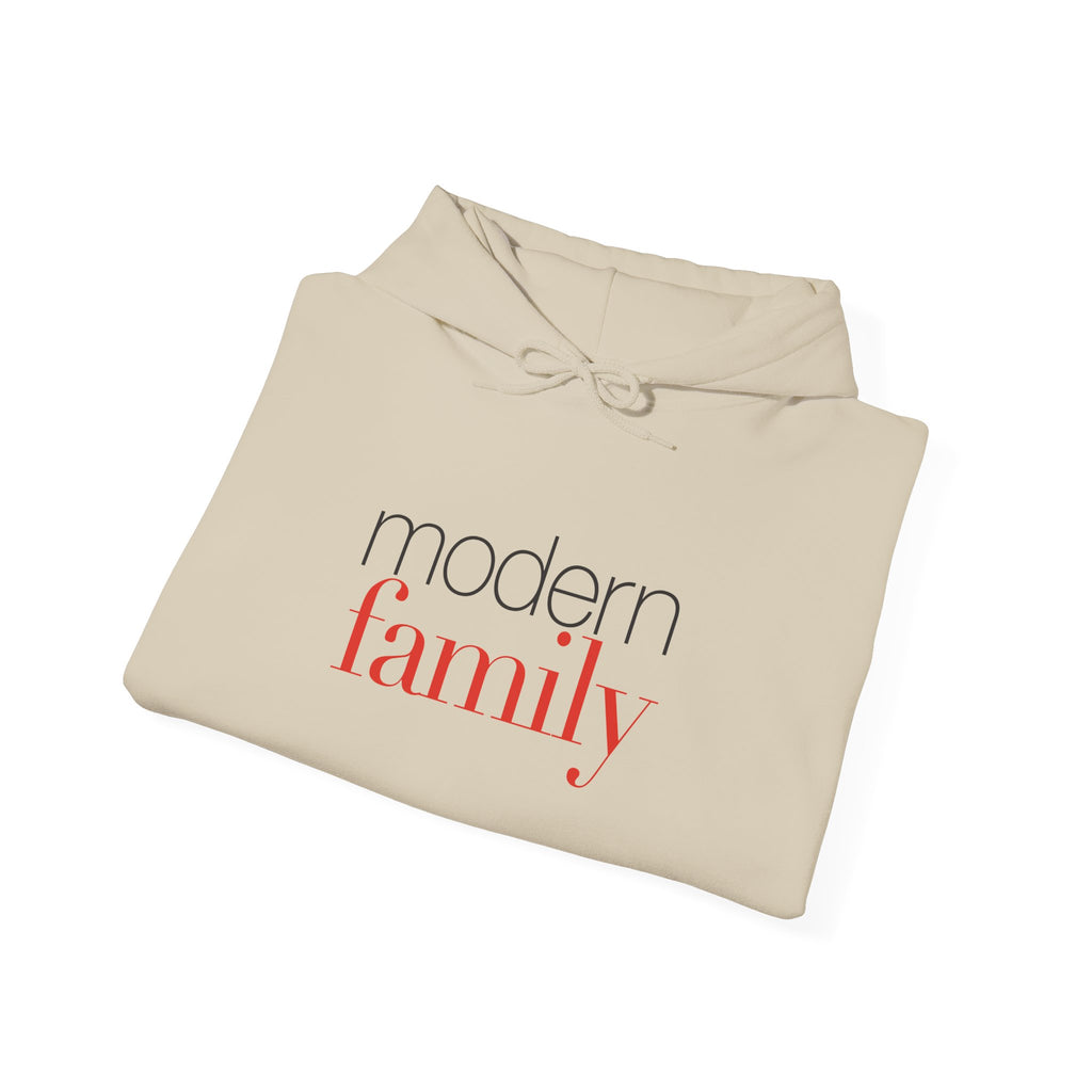 Modern Family Hoodie — Minimal Script Logo Pullover