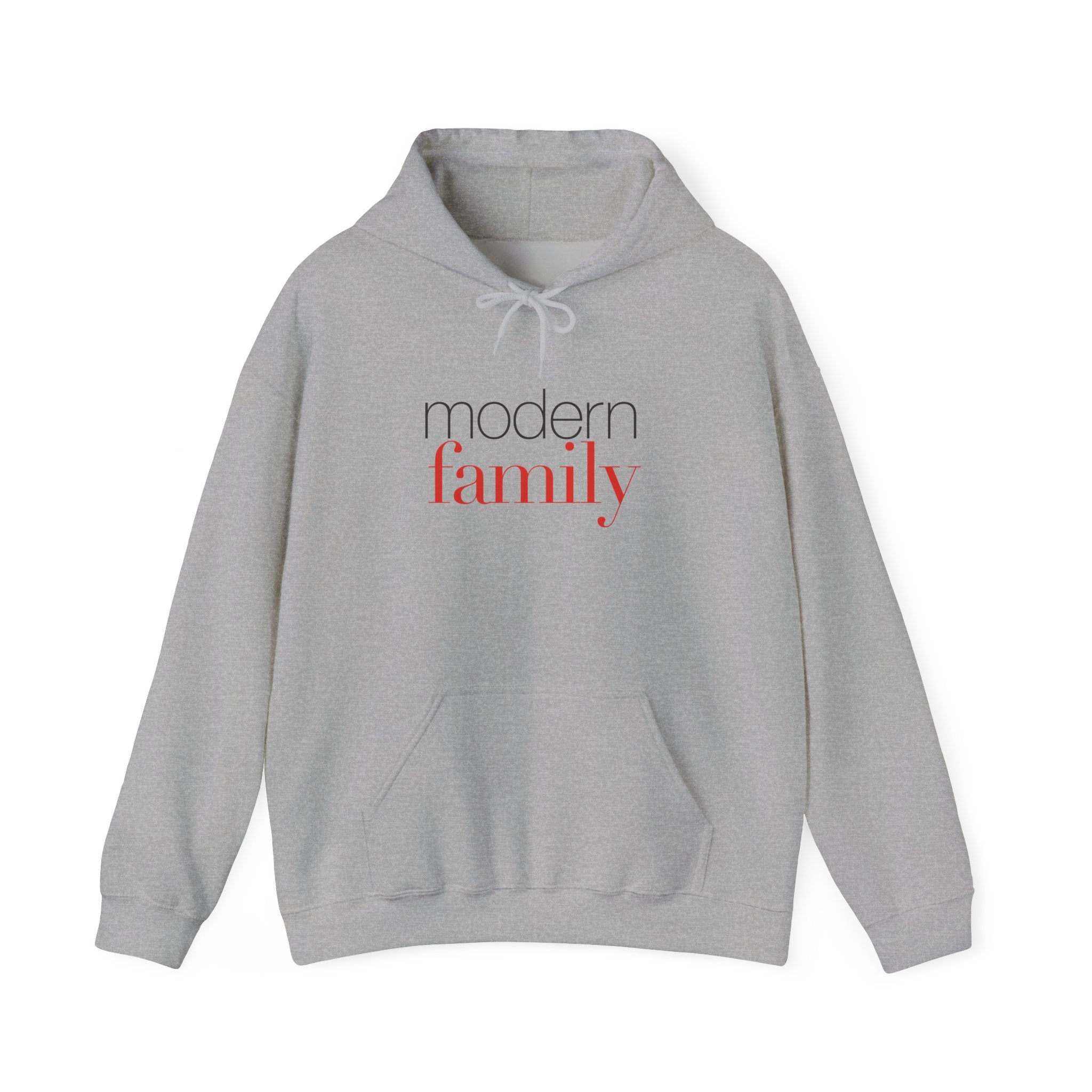 Modern Family Hoodie — Minimal Script Logo Pullover
