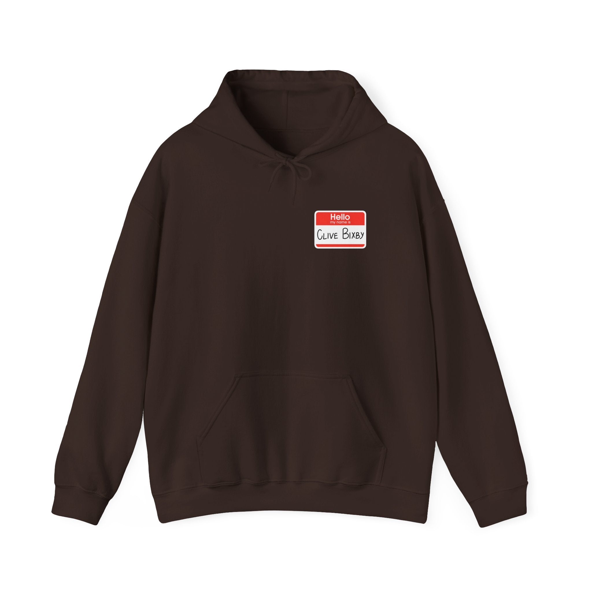 Hoodie - 'Hello, Clive Bixby' Name Tag Graphic Hoodie