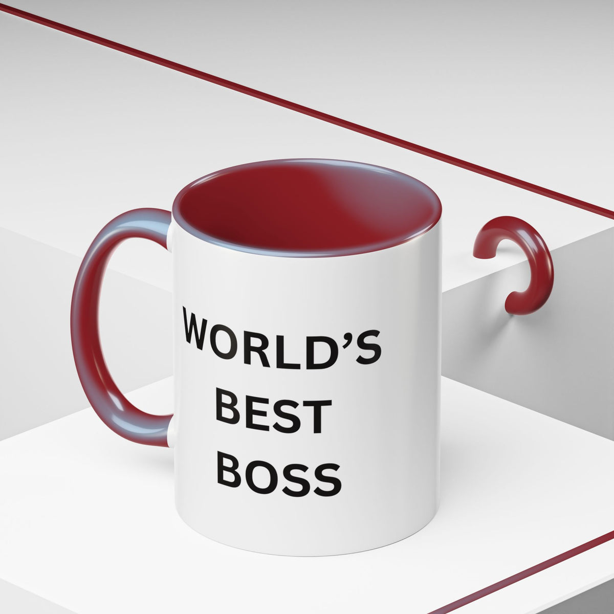 World's Best Boss Accent Coffee Mug
