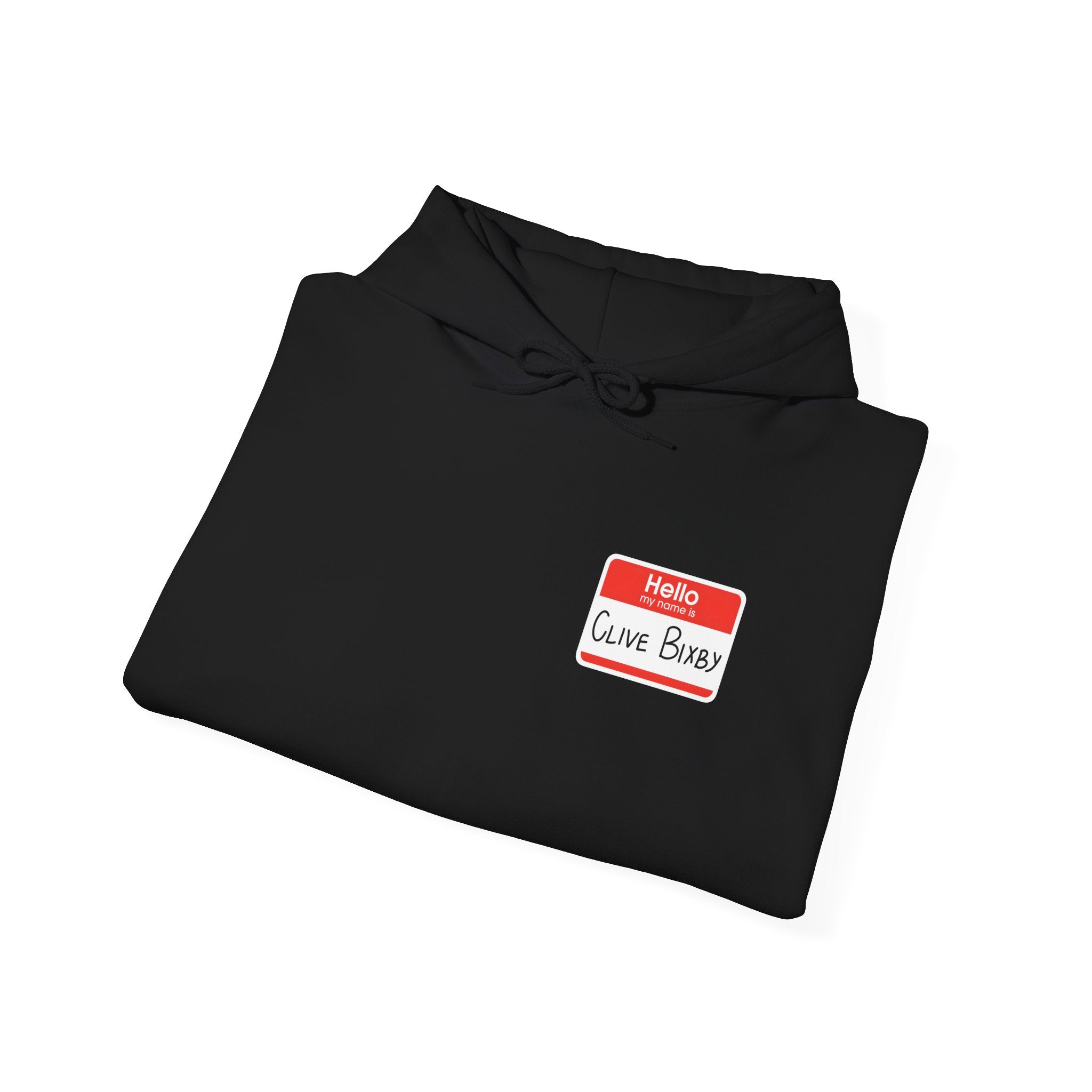 Hoodie - 'Hello, Clive Bixby' Name Tag Graphic Hoodie