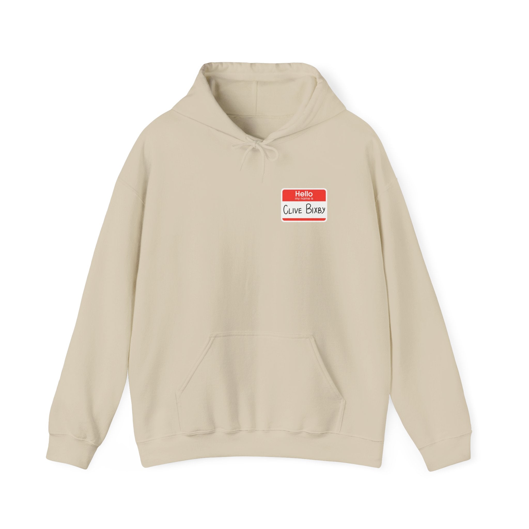 Hoodie - 'Hello, Clive Bixby' Name Tag Graphic Hoodie