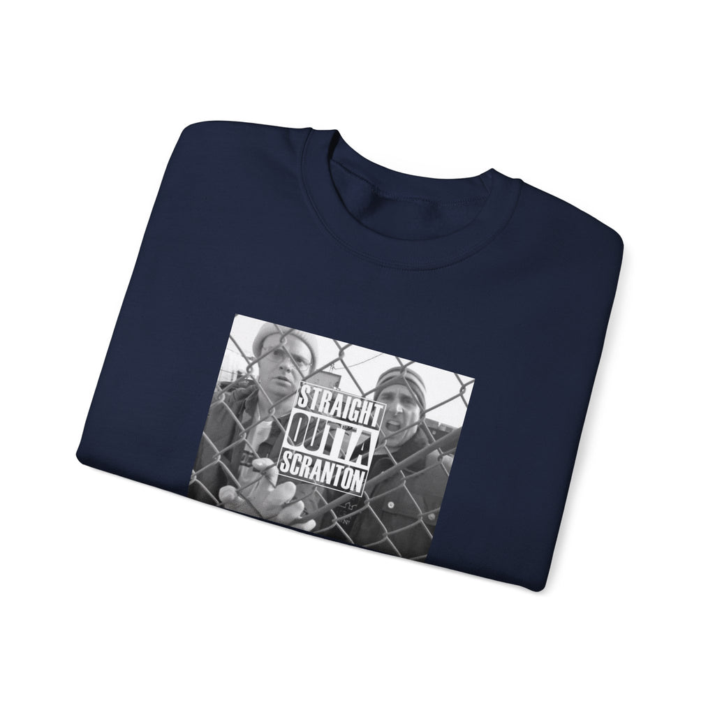 Crewneck Sweatshirt — "Straight Outta Scranton" Retro Office Comedy Graphic