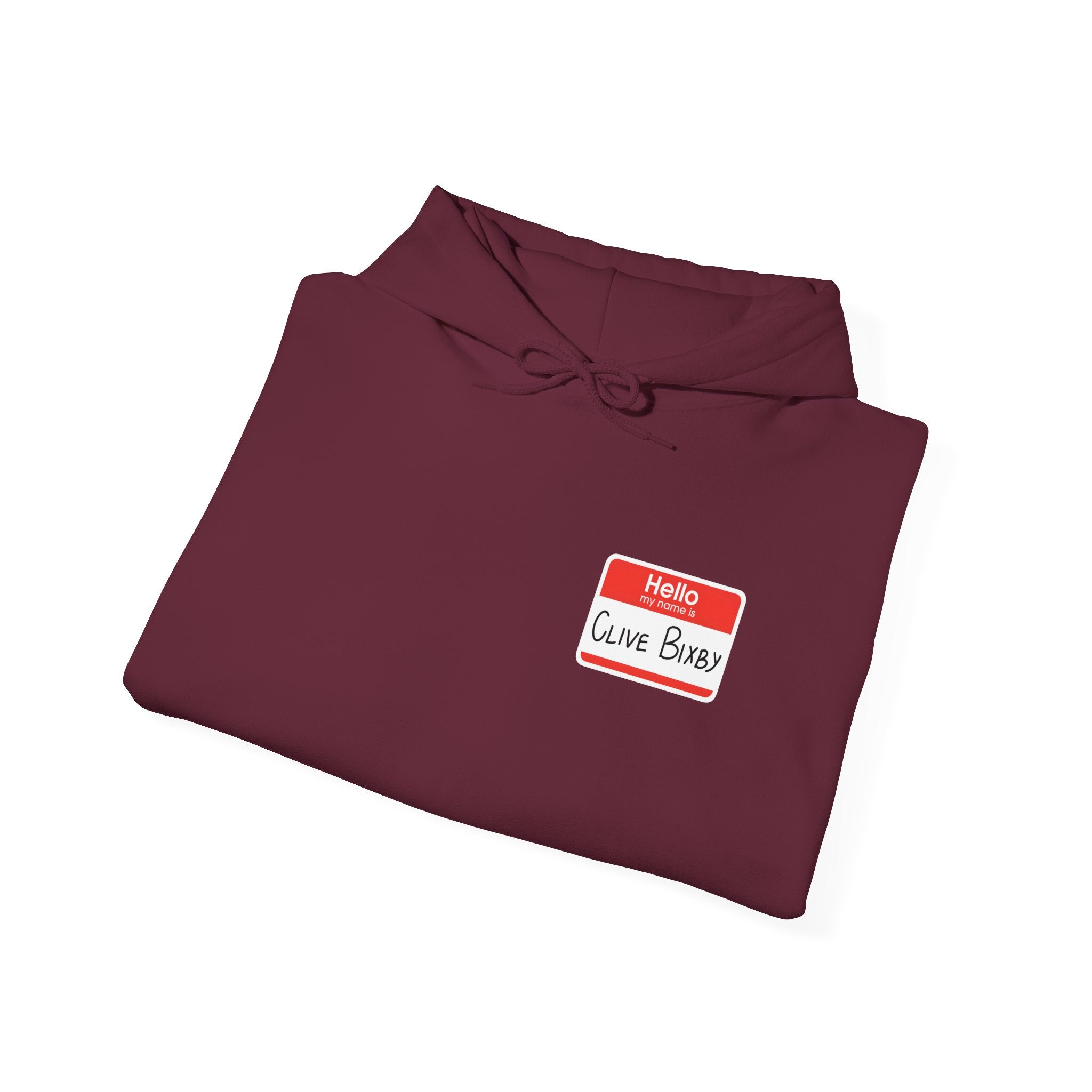 Hoodie - 'Hello, Clive Bixby' Name Tag Graphic Hoodie