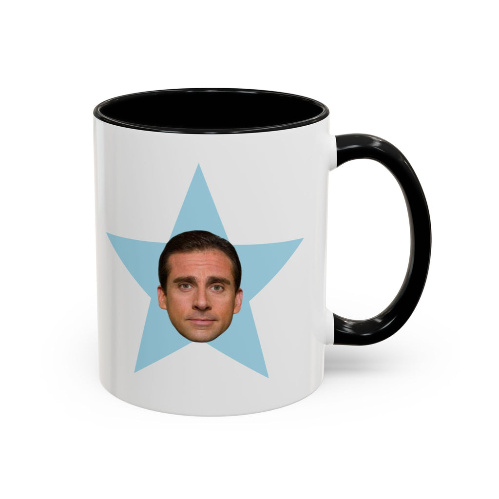 Michael Scott Star Face Accent Mug