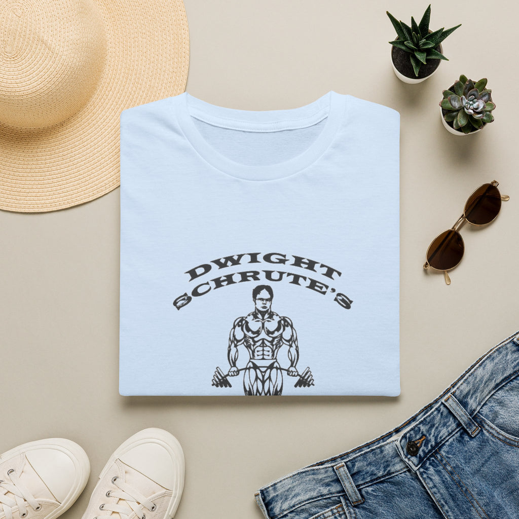 Dwight Schrute Gym T-Shirt — 'Gym For Muscles' Fitness Tee