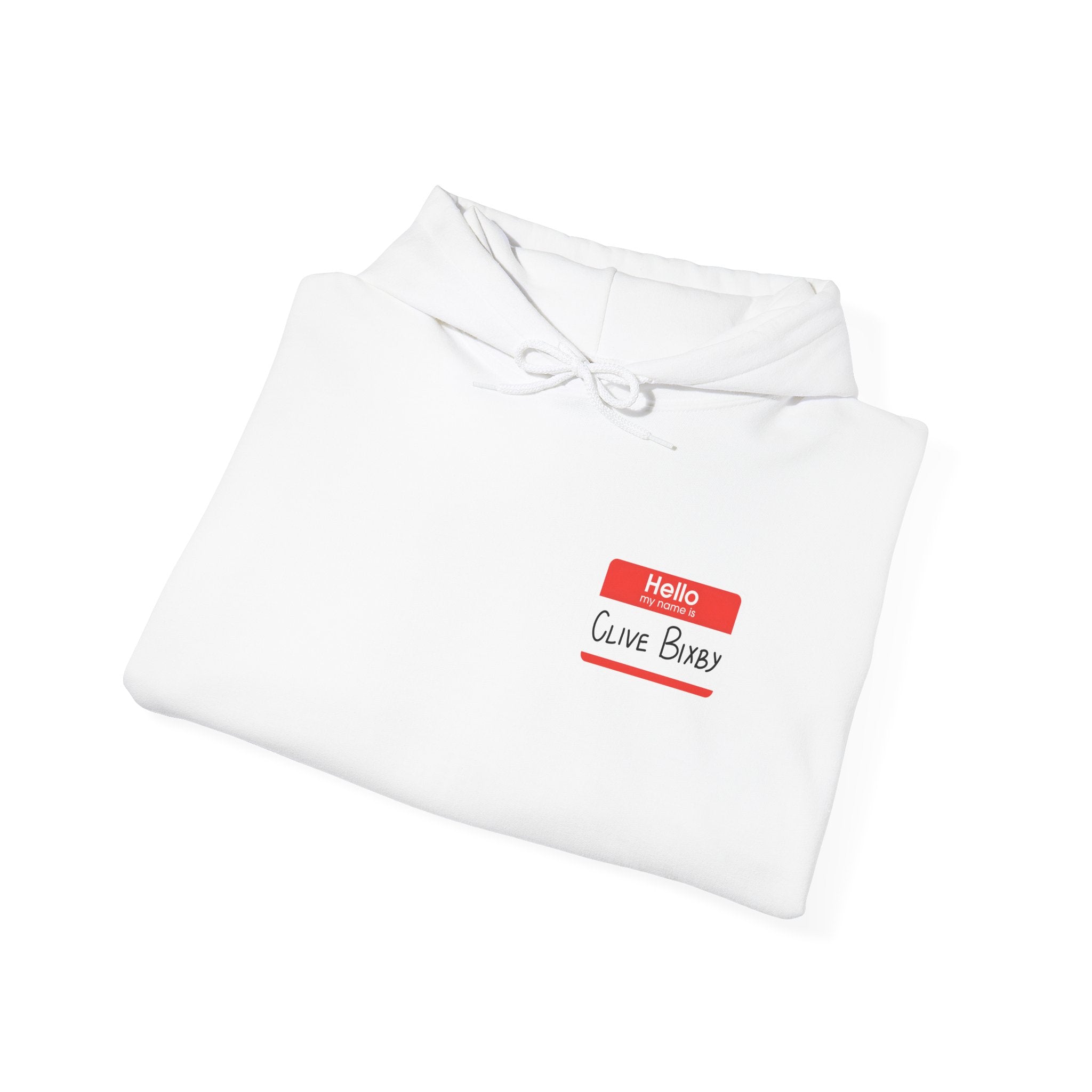 Hoodie - 'Hello, Clive Bixby' Name Tag Graphic Hoodie