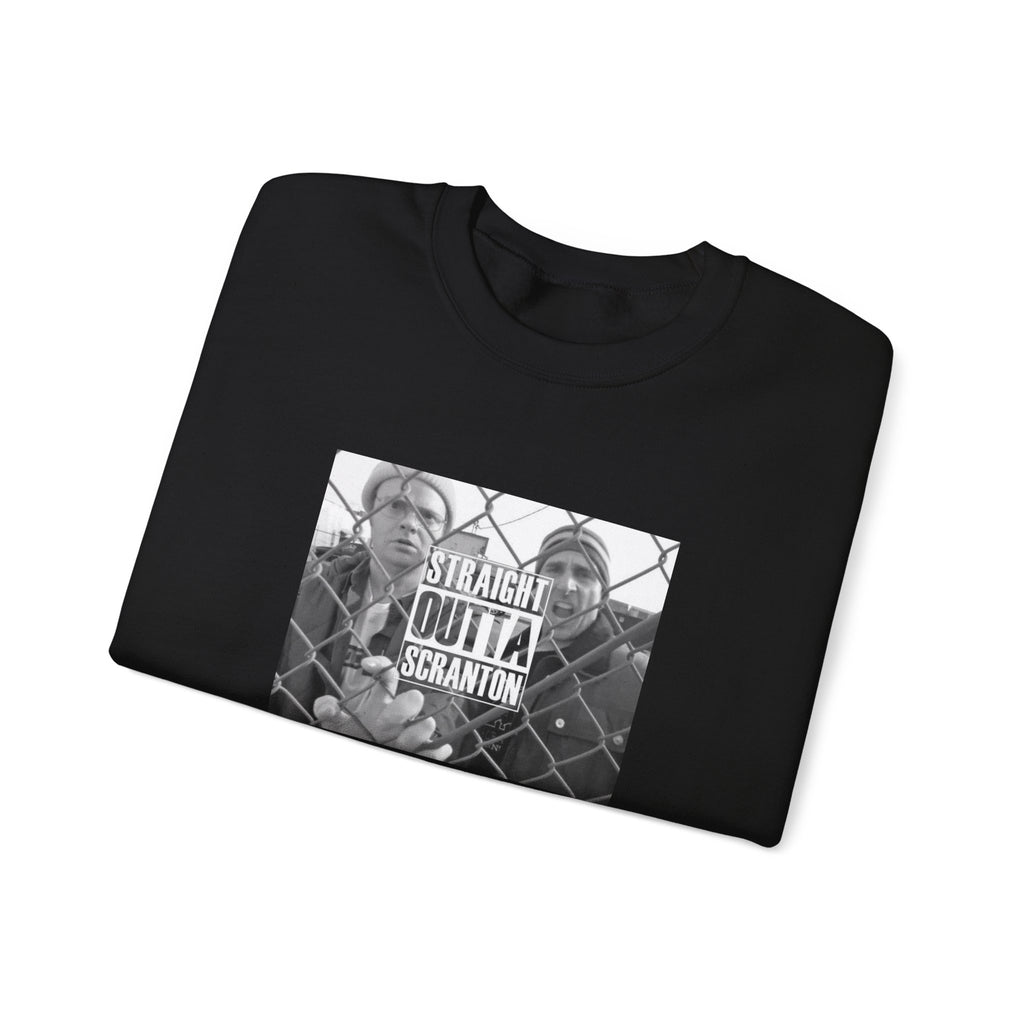 Crewneck Sweatshirt — "Straight Outta Scranton" Retro Office Comedy Graphic