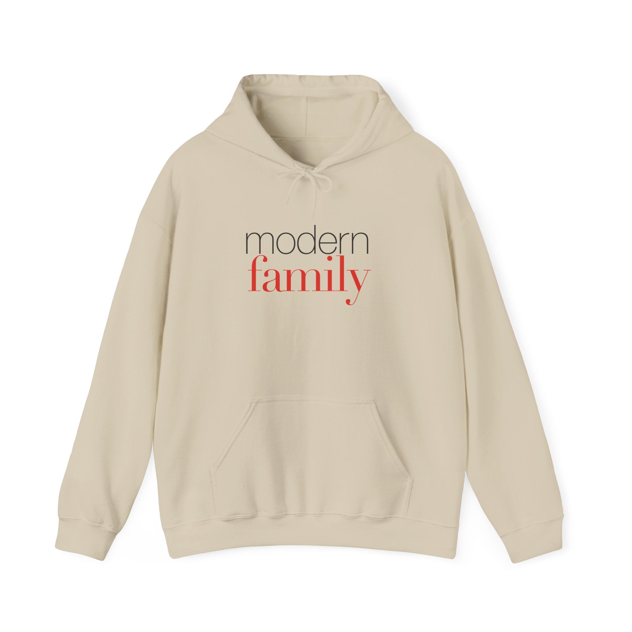 Modern Family Hoodie — Minimal Script Logo Pullover