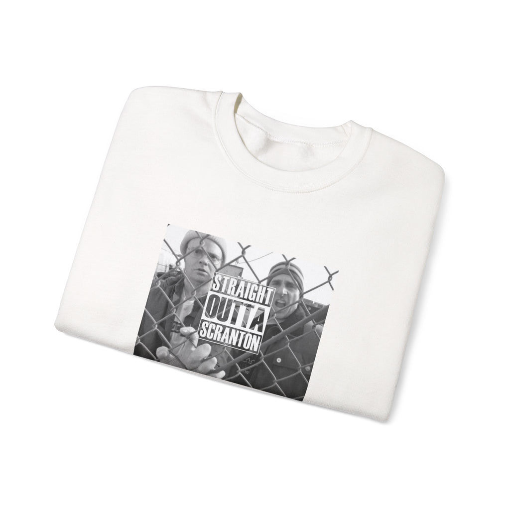 Crewneck Sweatshirt — "Straight Outta Scranton" Retro Office Comedy Graphic