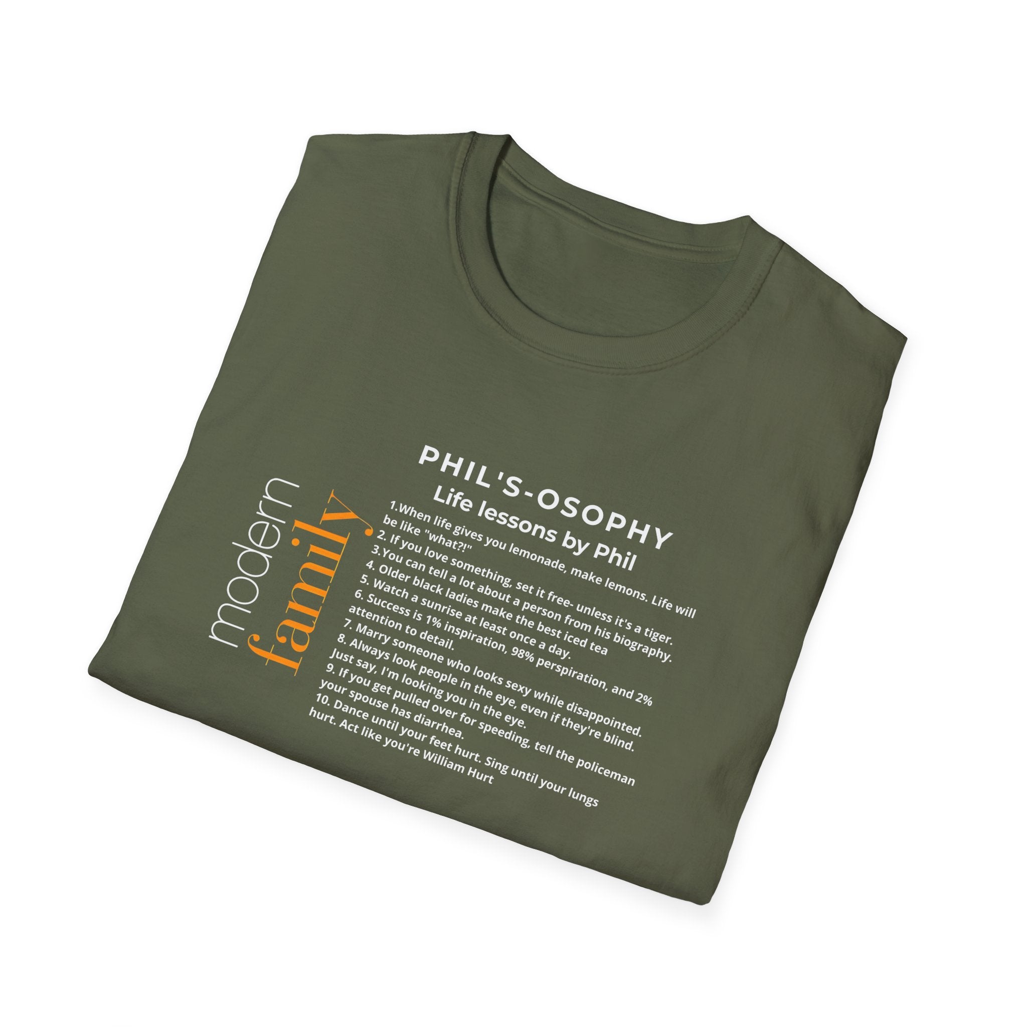Philosophy modern family T-Shirt — "Phil's-osophy: Life Lessons by Phil" Minimalist Tee