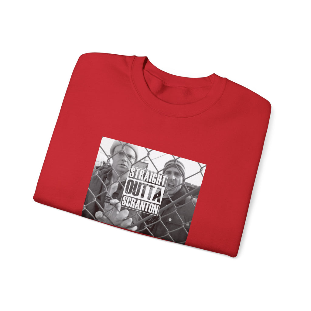 Crewneck Sweatshirt — "Straight Outta Scranton" Retro Office Comedy Graphic