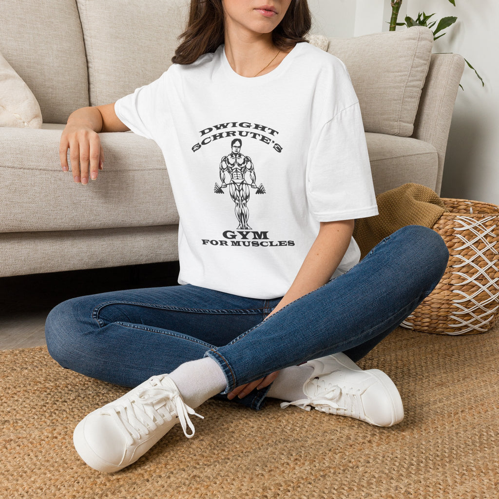 Dwight Schrute Gym T-Shirt — 'Gym For Muscles' Fitness Tee