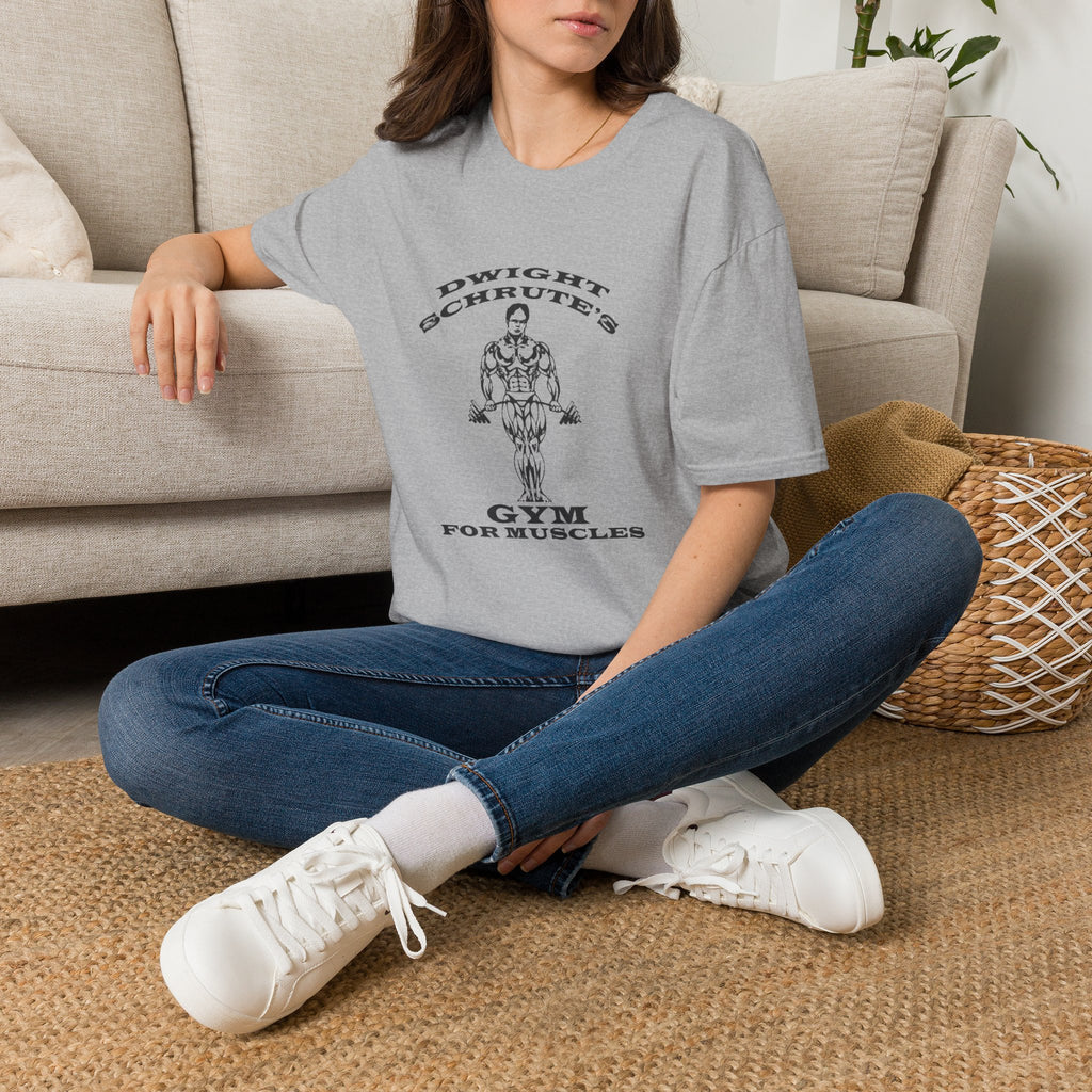 Dwight Schrute Gym T-Shirt — 'Gym For Muscles' Fitness Tee