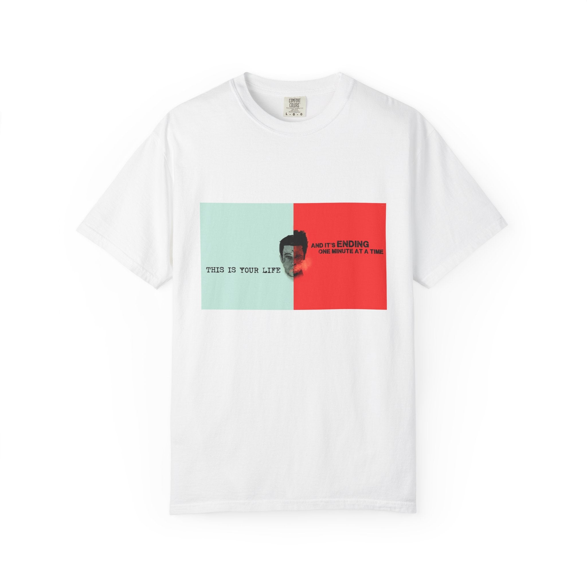 Fight Club T-Shirt — Retro Split-Color Design “This Is Your Life”