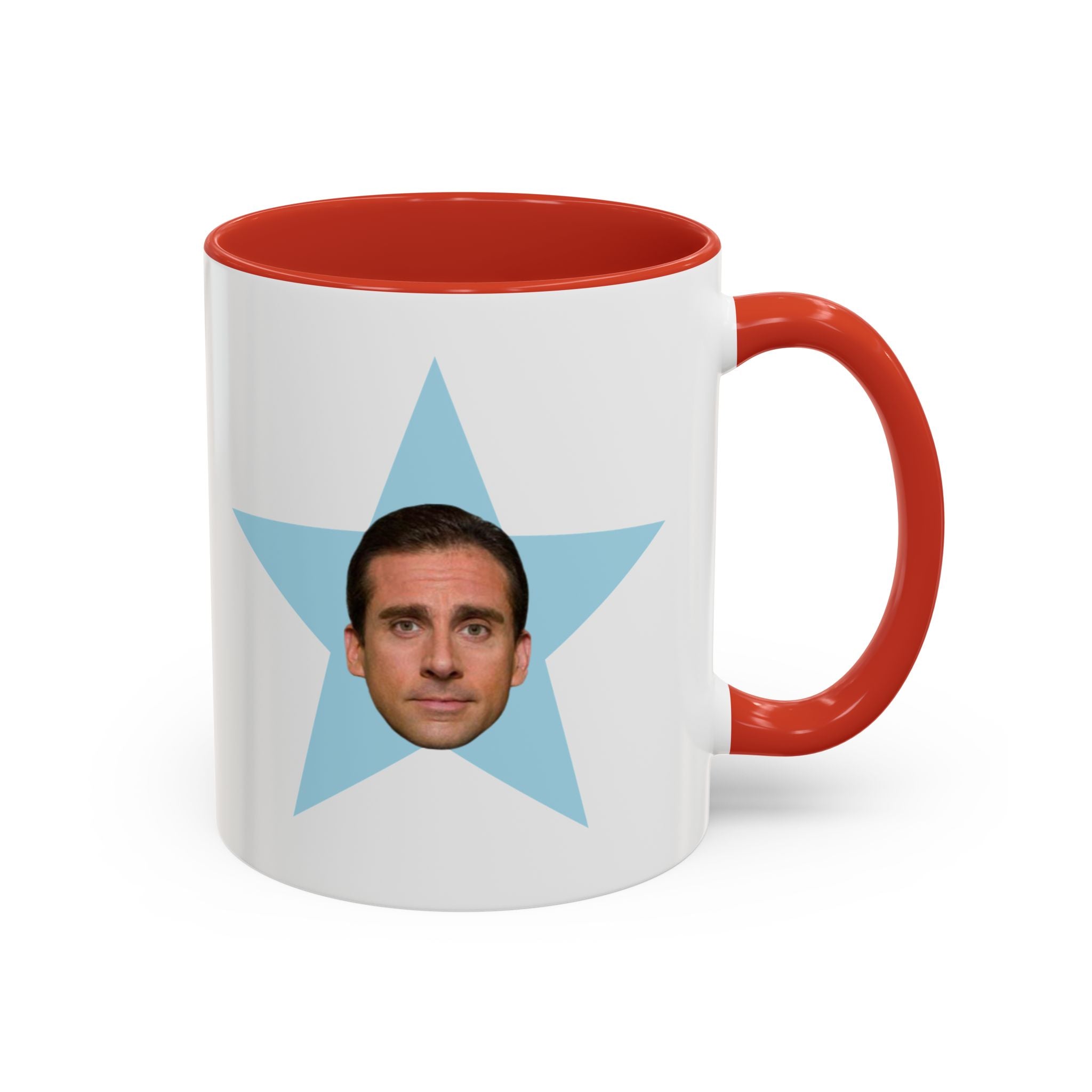 Michael Scott Star Face Accent Mug