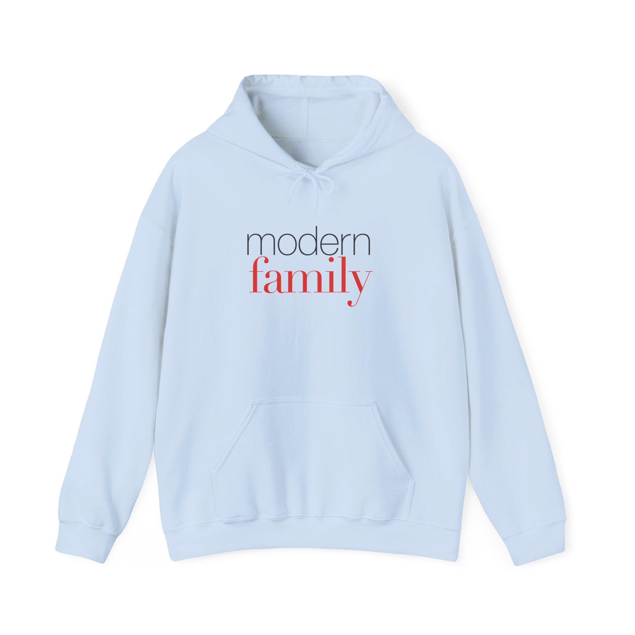 Modern Family Hoodie — Minimal Script Logo Pullover
