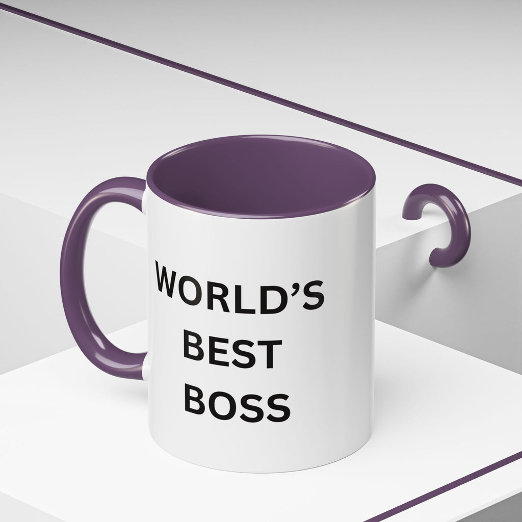 World's Best Boss Accent Coffee Mug
