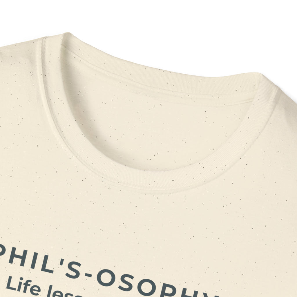 "Phil's-osophy: Life Lessons by Phil" Minimalist Inspirational T-shirt