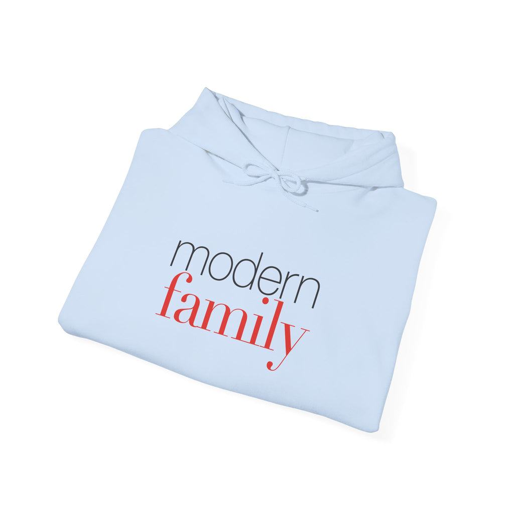 Modern Family Hoodie — Minimal Script Logo Pullover