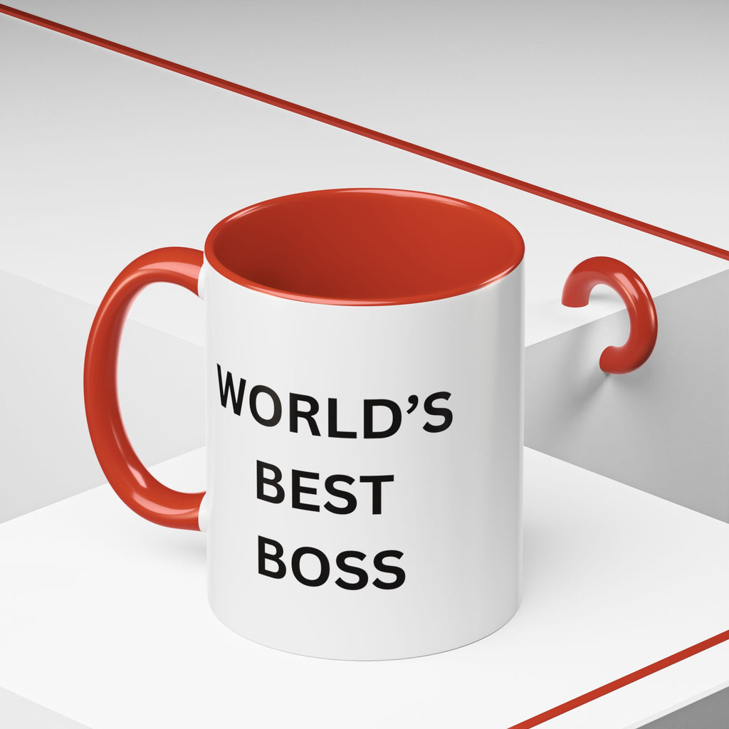 World's Best Boss Accent Coffee Mug
