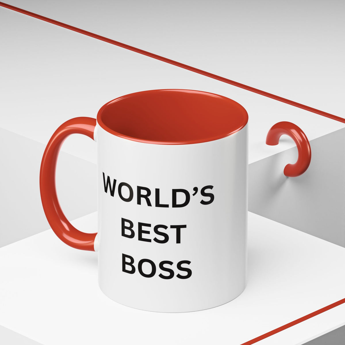 World's Best Boss Accent Coffee Mug