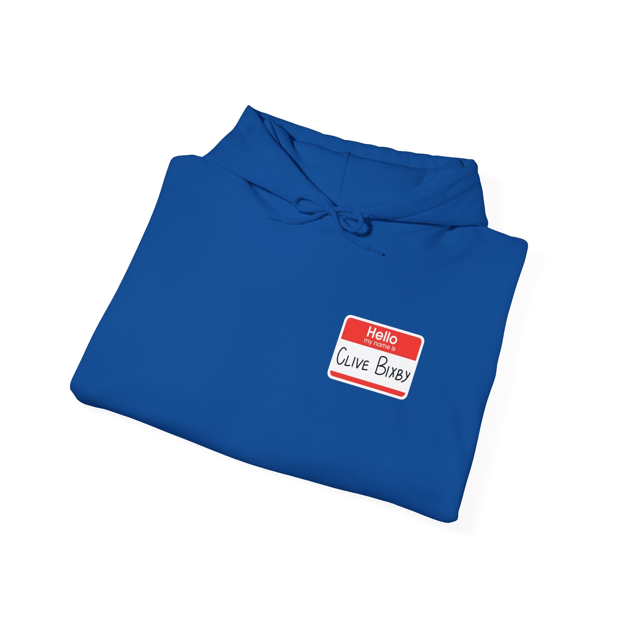 Hoodie - 'Hello, Clive Bixby' Name Tag Graphic Hoodie