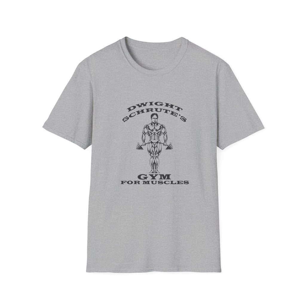 Dwight Schrute Gym T-Shirt — 'Gym For Muscles' Fitness Tee