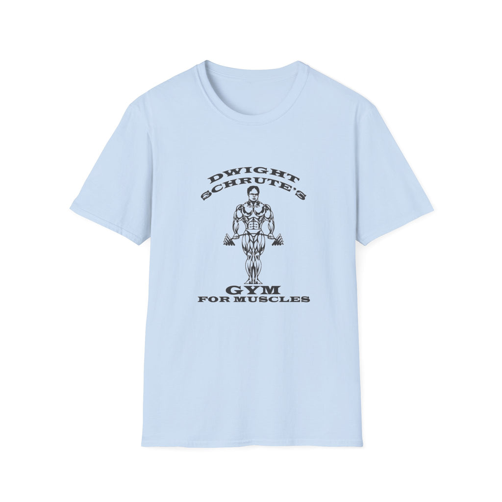 Dwight Schrute Gym T-Shirt — 'Gym For Muscles' Fitness Tee