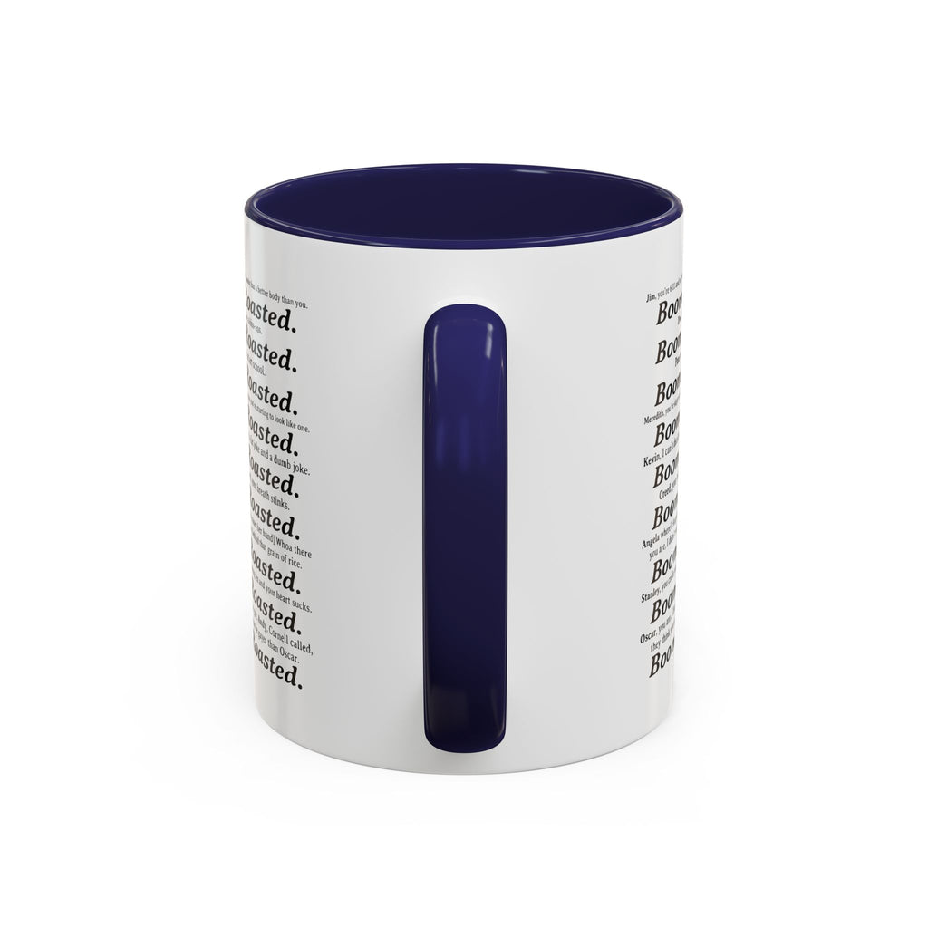 Boom. Roasted. Coffee Mug — Bold Text Accent Ceramic Cup (11/15oz)
