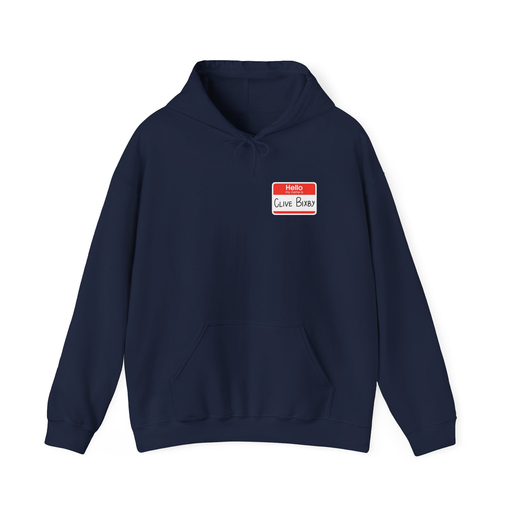 Hoodie - 'Hello, Clive Bixby' Name Tag Graphic Hoodie
