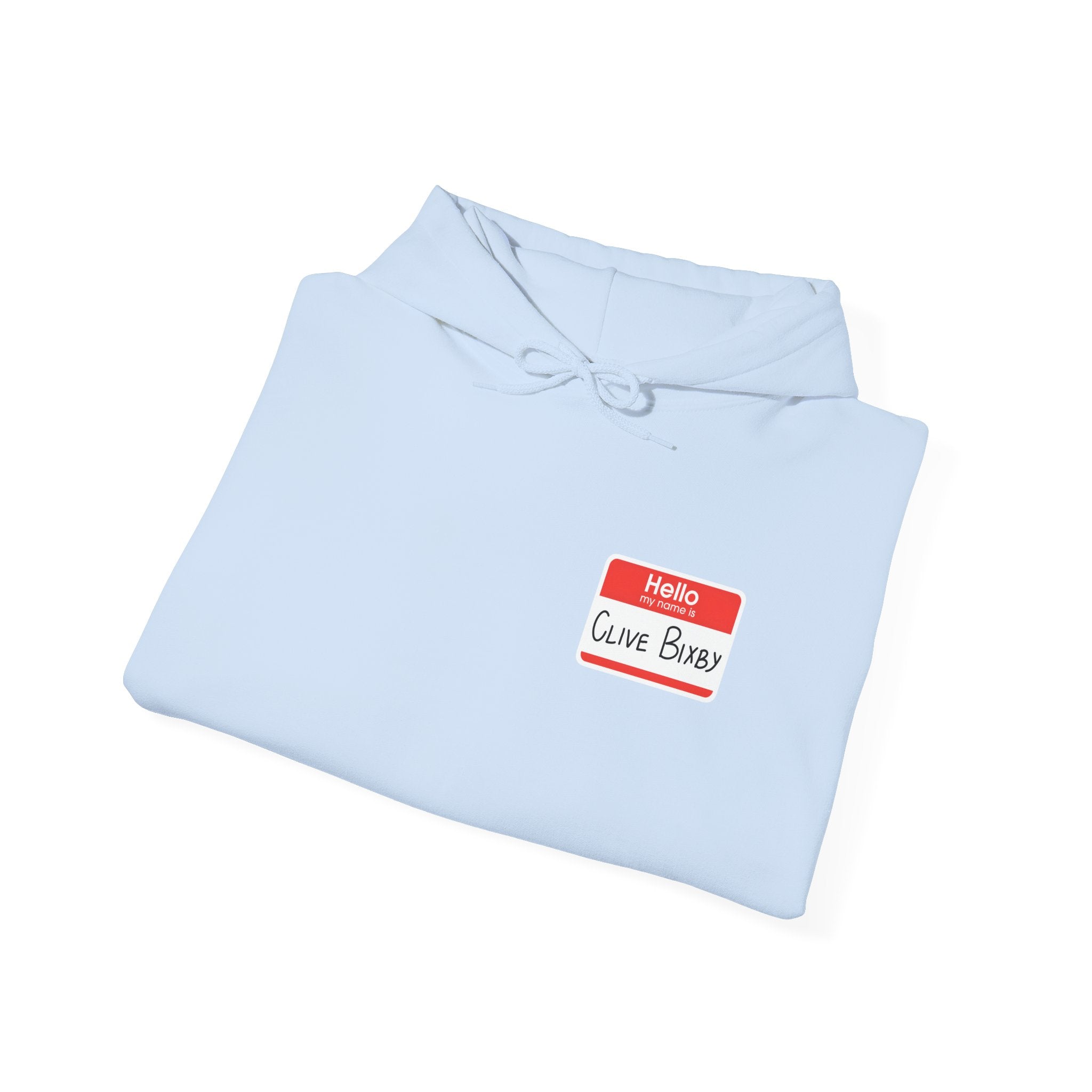 Hoodie - 'Hello, Clive Bixby' Name Tag Graphic Hoodie