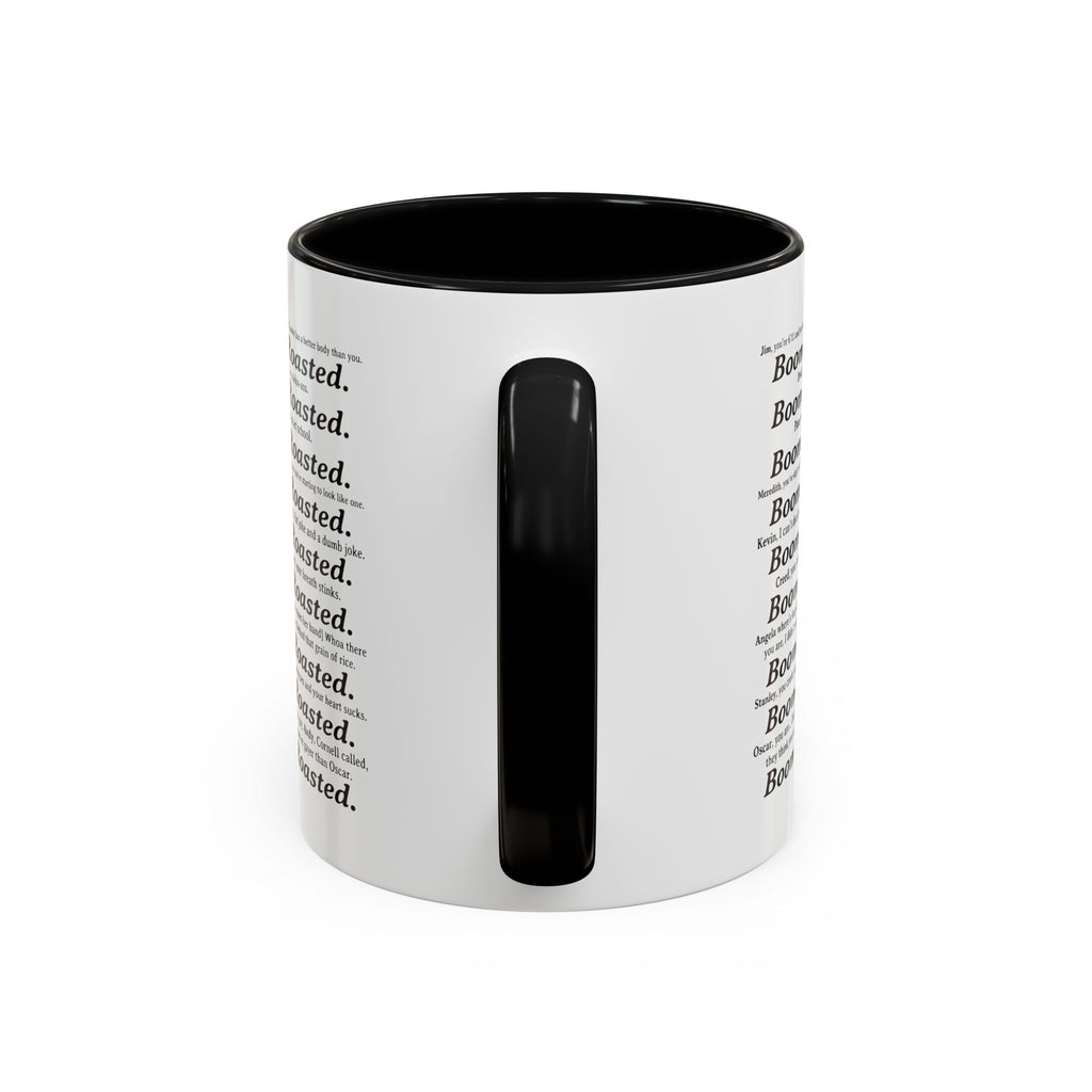 Boom. Roasted. Coffee Mug — Bold Text Accent Ceramic Cup (11/15oz)