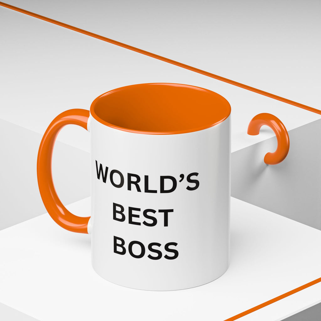 World's Best Boss Accent Coffee Mug