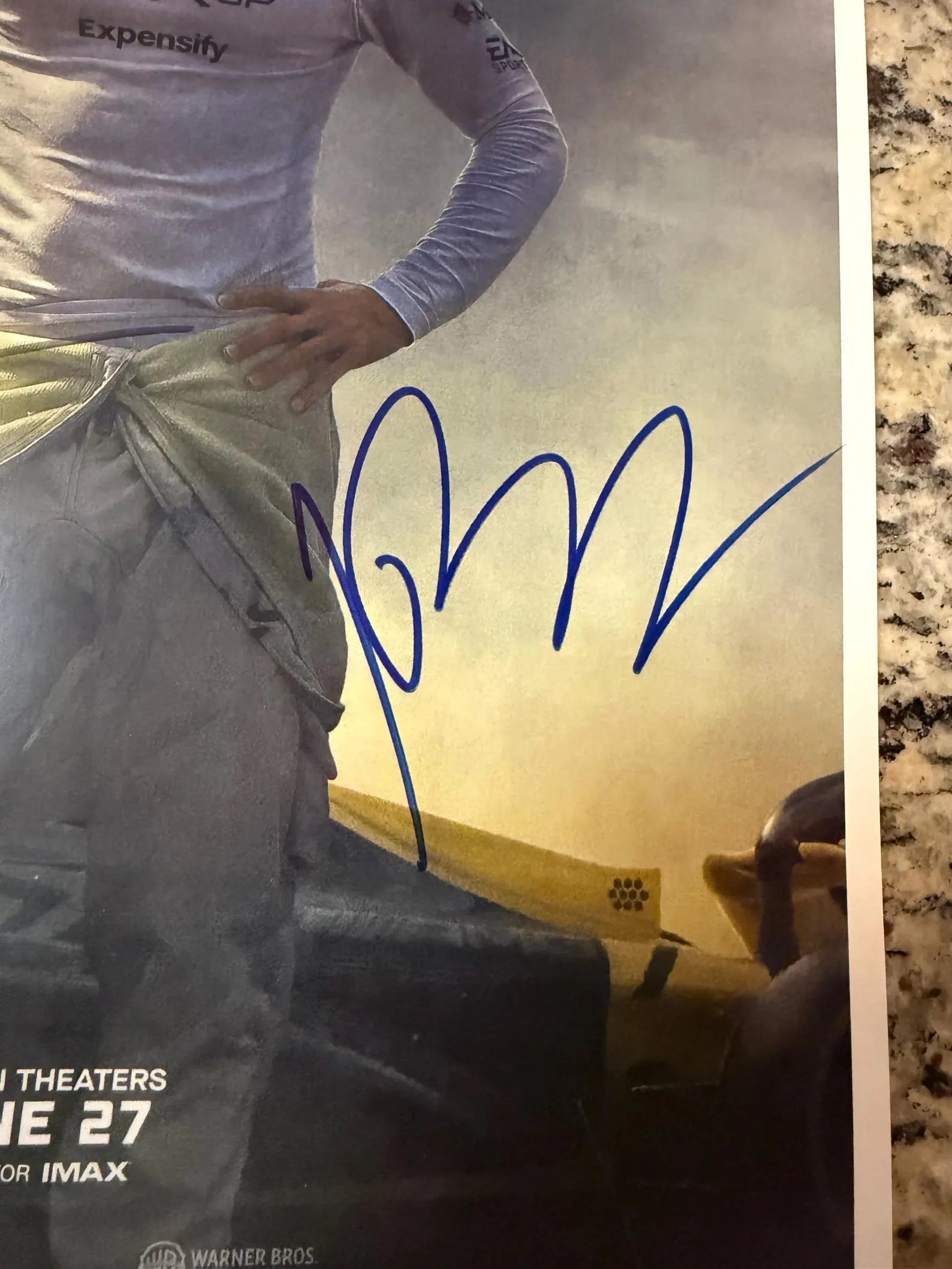 Brad Pitt Signed F1 Movie Poster – w/ Idris & Bardem – 11x17 w/ COA